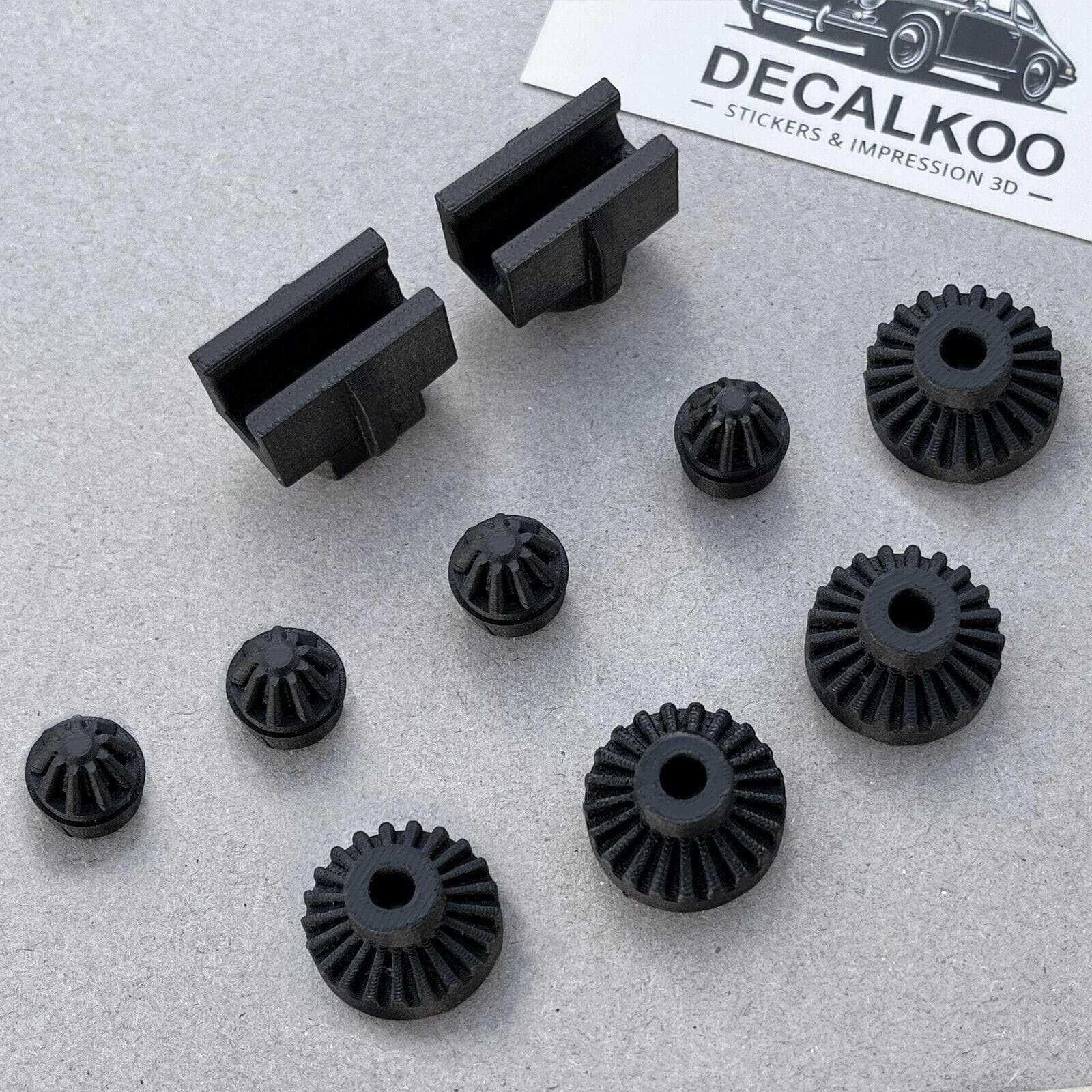 Kit réglage phare pour Audi A3 S3 8L avec 8 engrenages et 2 supports noirs