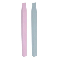 2pcs Pumice Stone Nail File Stick, Cuticle Remover Pusher Manicure, Green,Pink