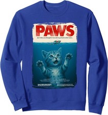 Retro Vintage Kitten Cat Paws Tee - Funny PAWS Cat Unisex Crewneck Sweatshirt