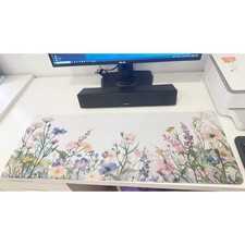Floral Art Large Gaming Mouse Non-Slip Desk Keyboard Mat Pad 31"x11.5"