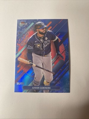 Junior Caminero 2025 Topps Finest RARE #266 Blue Refractor  /99!