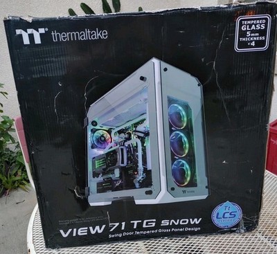 Thermaltake View 71 Tempered Glass Vertical Snow Edition (Open-Box,READ) PC Case