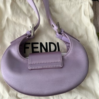 RARE Fendi Cookie Lavender Mini Top Handle Bag Silver Hardware