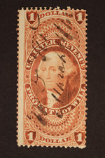 US INTERNAL REVENUE $1 PROBATE WILL R76c HAND CANCELED 1860s