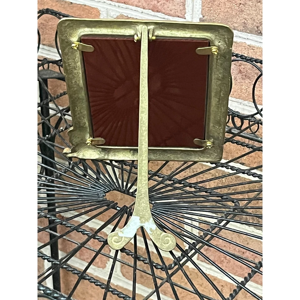 Moldura para foto de ursinho de pelúcia de bronze ursos antigos berçário bebê  - Imagem 4 de 4