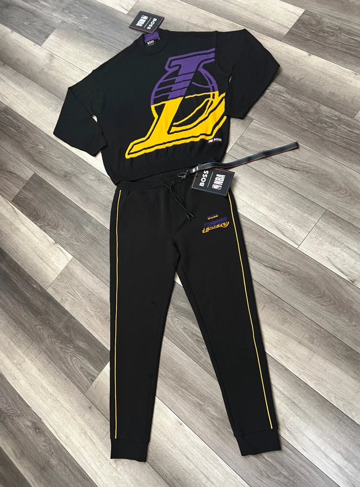 Hugo Boss Los Angeles Lakers Chándal Para Hombre Suéter Cuello Redondo XL + Pantalones Grandes Foto 4 de 4