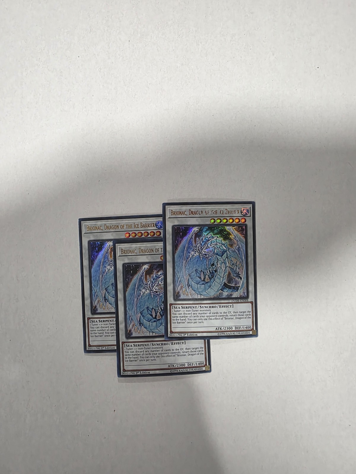 1x Brionac, Dragon of the Ice Barrier DUDE-EN008 Ultra Rare 1st Edition NM