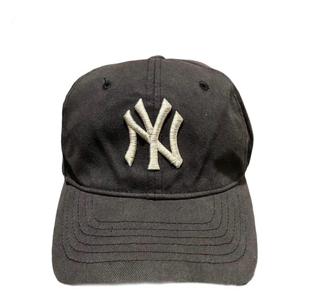 帽子 90s y2k OLD Newera MLB Yankees CAP BLACK Y2K 90s MLB Yankees Black Vintage Cotton Cap Unisex M/L | eBay
