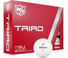 WILSON Staff Triad Golf Balls -White 12 Pack