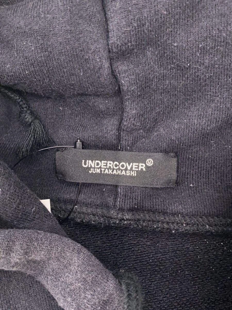 UNDERCOVER FELPA CON CAPPUCCIO SOTTOCOPERTA 3 COTONE STAMPA NERA UCX4893 2