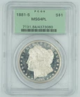 1881-S PCGS MS64PL Morgan Silver Dollar Old Green Holder