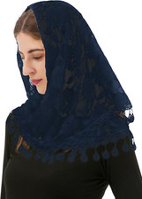Mass Veil Triangle Mantilla Cathedral Head Covering Chapel Veil Lace Shawl Latin