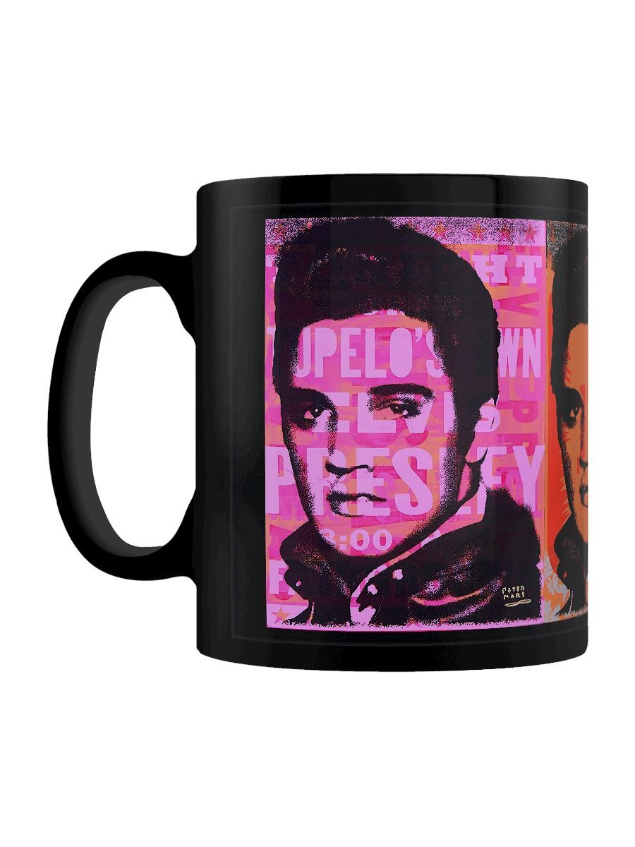 Elvis Presley (Pop Panels) Black Mug