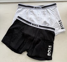 Image of Boss Boys 2 Pack Black & White Boxers Age 10 Years Bnwt