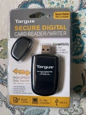 Targus Secure Digital SD Card Reader Writer USB High Speed For PC/Mac New