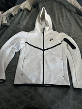Nike Tech Fleece Hoddie Men's Size XS White Grey Full Zip