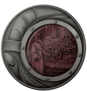 2024 $5 Black Death Human Tragedies .999 2oz Silver Antiqued Coin ONLY 400 MADE!