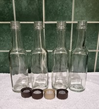 Vinegar shaker bottles glass recycled x4