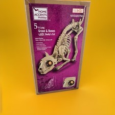 Skelly s Cat Skeleton Grave Bones Halloween Decor Figurine Statue Gothic New