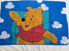 Vintage Disney Winnie the Pooh Piglet 2 Sided Pillowcase Bright Queen Size