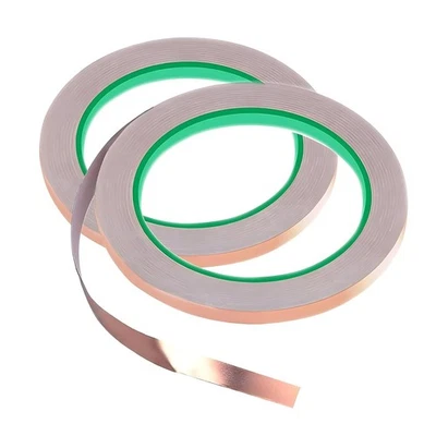 CREZTAIL 2PCS Copper Foil Tape with Double-Sided Conductive Adhesive 0.2" x 65.6FT