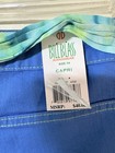 NWT Women's Bill Blass Capri Pants Size 14 Blue W/ Multi Colored Scarf Like Belt — photo 4