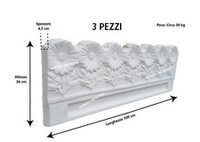 3 Metri Aiuola, Cordolo, Balza, Bordatura Bordo Per Giardino Piante In Cemento