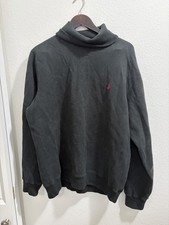 Vintage Polo Ralph Lauren Black Red Turtle Neck Long Sleeve Shirt Mens XL
