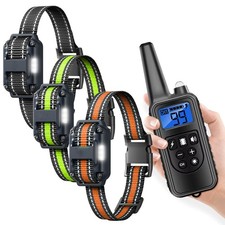 Dog Training Electric Collar 2600ft Remote 4 Modes Light Beep Vibration
