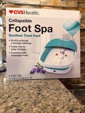 CVS Health Collapsible Foot Spa - Massage - Folds Flat - in Green  White