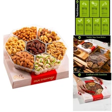 Chic 1 LB Nut Gift Box with 7  Nut Varieties – Perfect for Gifting