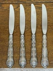 Set Of 4 Gorham Sterling Handle 9" Dinner Knives Strausbourg No Monogram