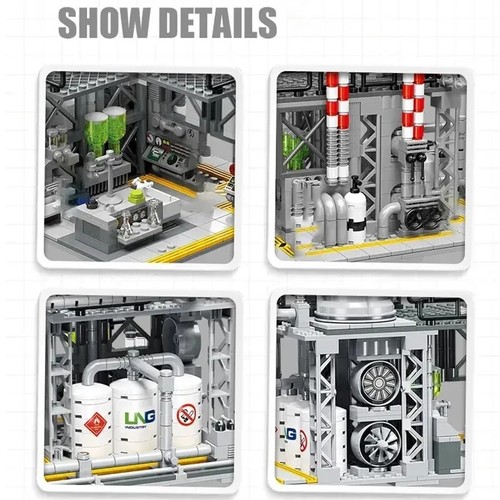 717PCS Chemical Plant Building Blocks Natural Gas Storage MOC - Picture 3 of 5