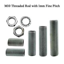 M10 Full Thread Hollow Rod Tube Electrical Lamp Socket 20mm-40mm Threaded Pipe