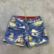 Vintage Polo Ralph Lauren Swim Shorts Mens 38 Swim Trunks Mesh Lined Sail Boats