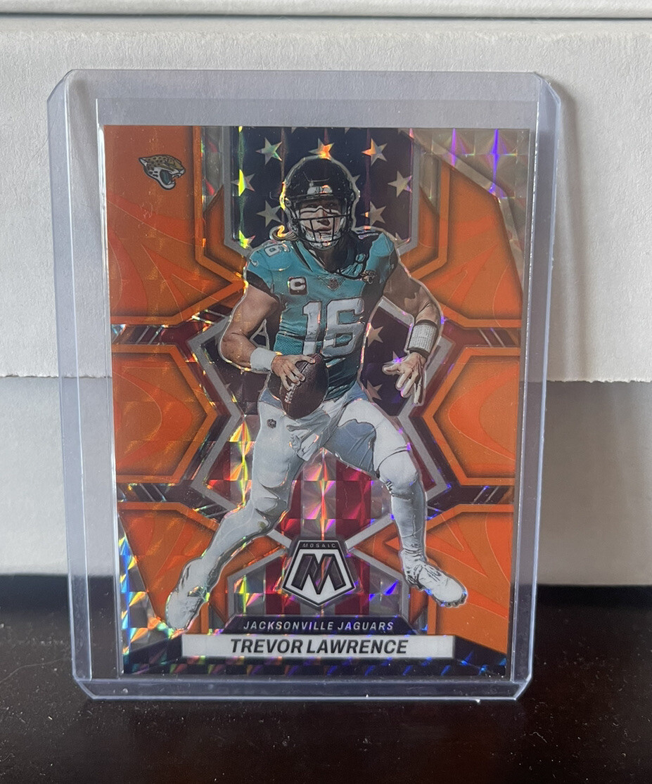 2022 PANINI PRIZM Mosaic Trevor Lawrence SP National Pride Reactive Orange #267