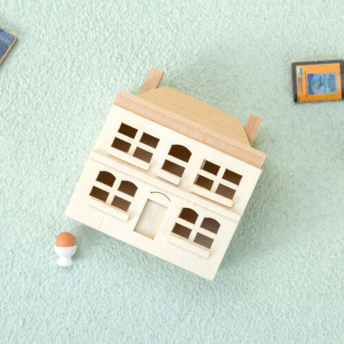 Maison de poupée miniatures échelle 1/12 chalet non peint villa décoration maison - Photo 1/7