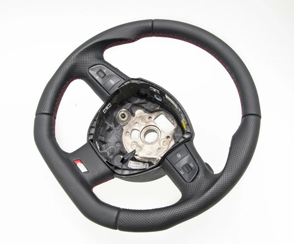 SPORT Lenkrad beziehen mit Leder für Audi A6 4F JAHR 2005 mit Schaltwippen - Bild 3 von 4