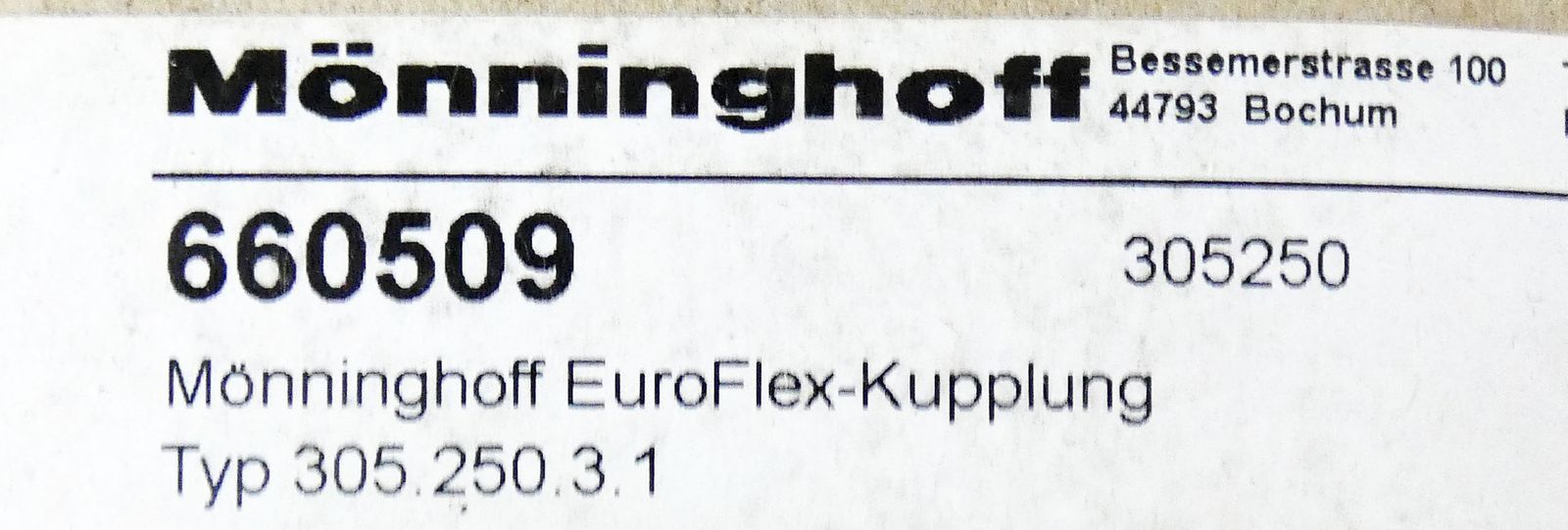 Mönninghoff 660509 305.250.3.1 EuroFlex Clutch Unused/Original Packaging
