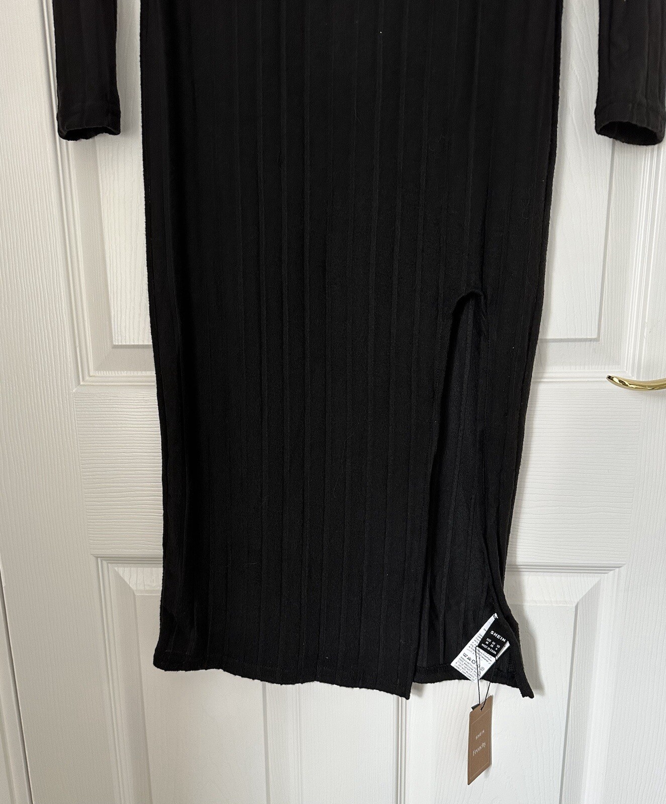 Black Frenchy Style Knitted Dress with Side Split ~ By Shein (Sold Out) ~ Size M image 3