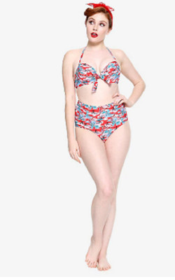 retro swim top