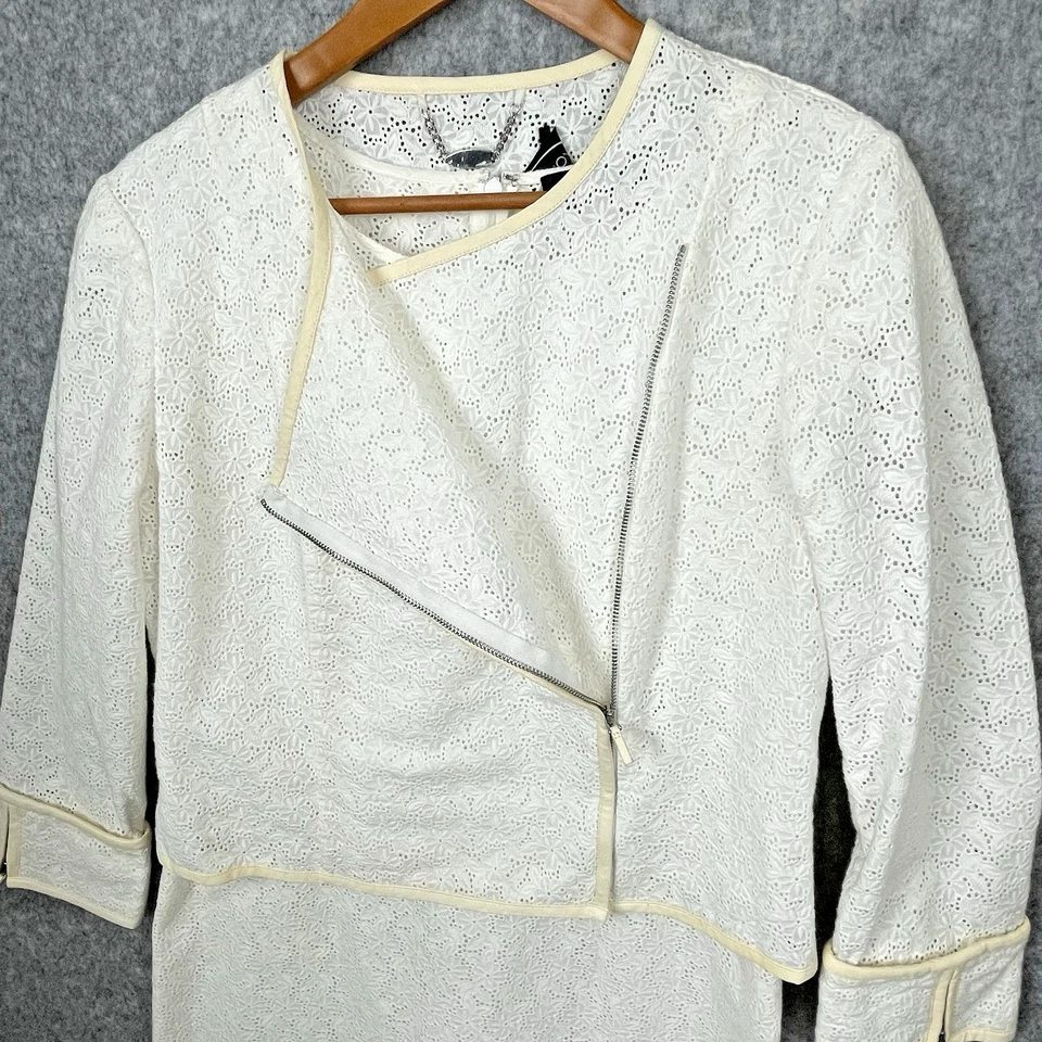 MAGASCHONI Chaqueta de Vestir Retro Cuero Recortada Ojales CONJUNTO 12 Modesto Silencioso Lujo Foto 4 de 4