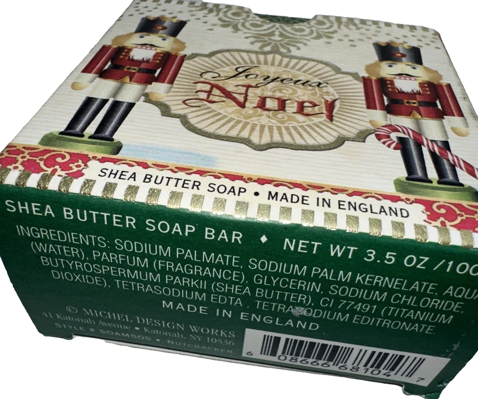 Michel Design Works Nutcracker Shea Butter Soap Christmas Made England - Image 3 of 4