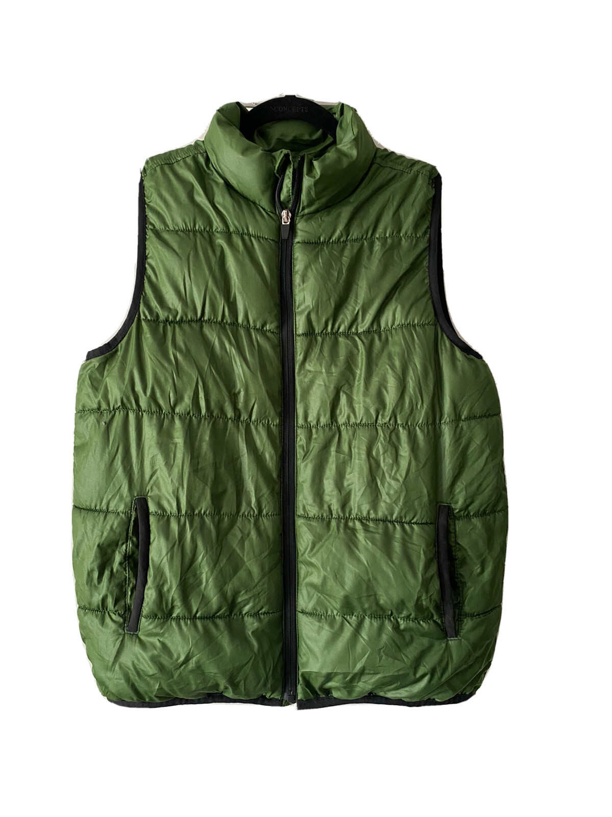 Old Navy Boys Green Puffer Vest Full 
