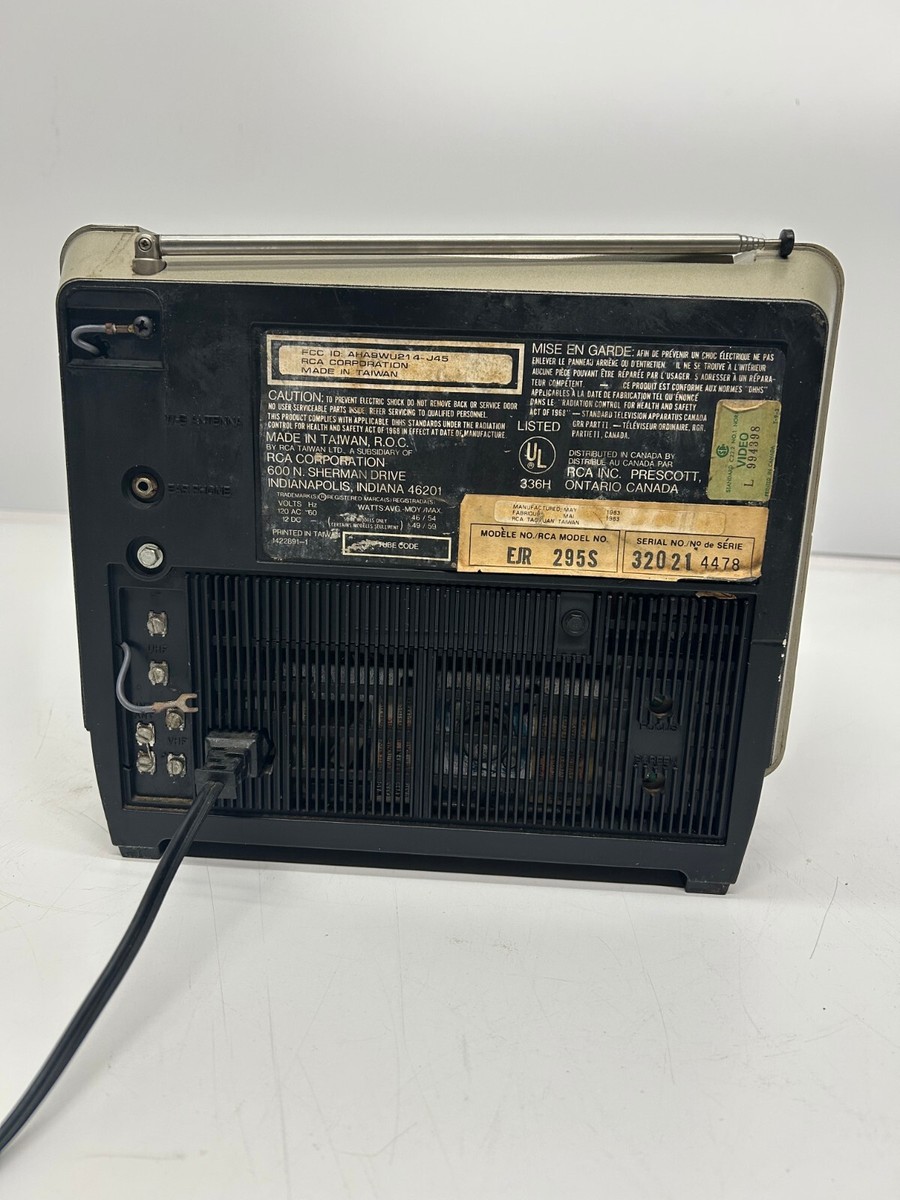 Vtg 1983 RCA ColorTrak EJR 295S Portable Color Television TV 9