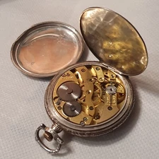 Men's LANGENDORF Pocket Watch Rare Antique SWISS Cylindre 6Js Men's Pocket Watch
