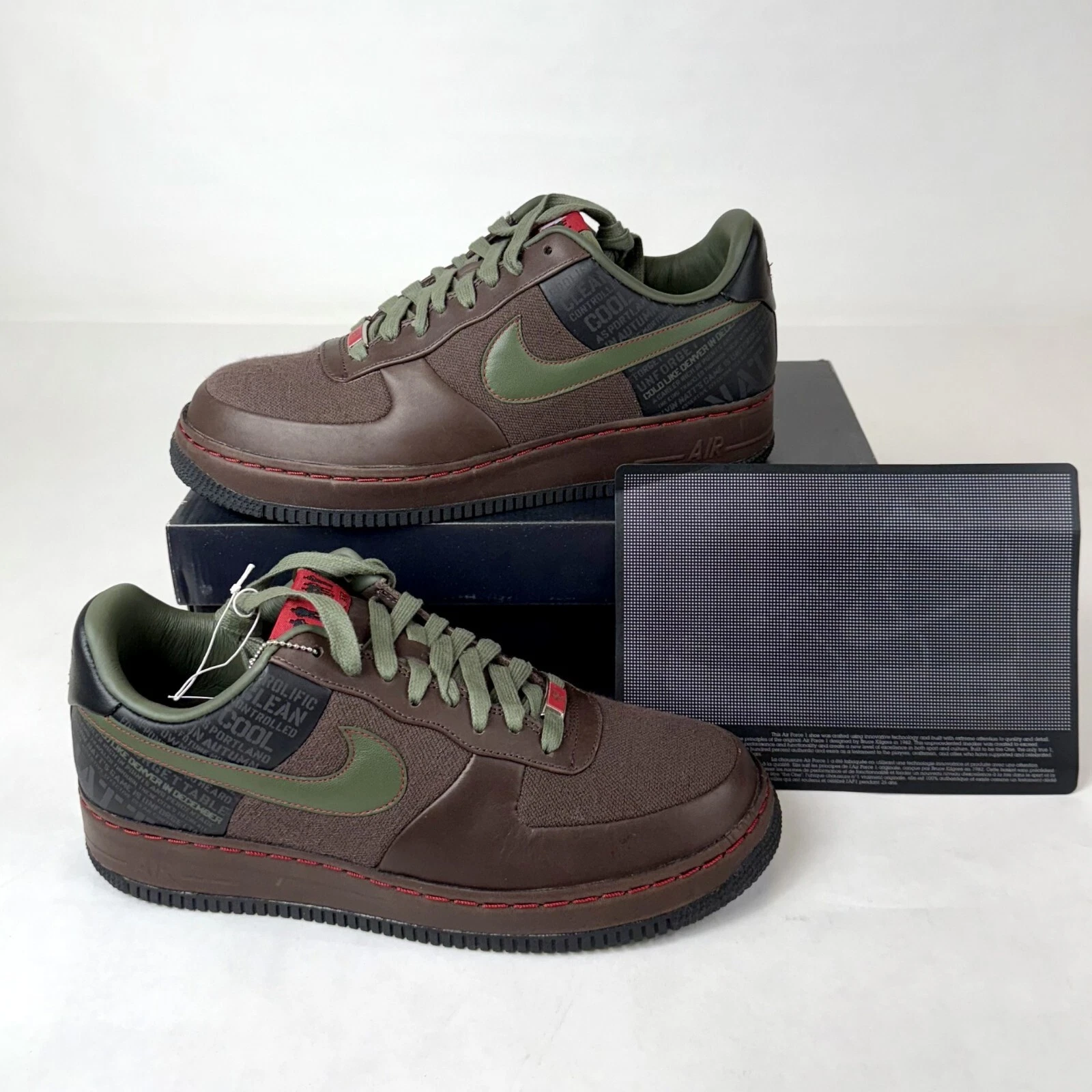 Nike Air Force 1 Low Supreme Original Six Calvin Natt 315339 211 taille 11,5 neuve