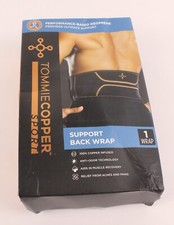Tommie Copper Sport Support Back Brace - Black - S/M -New Open Box Read