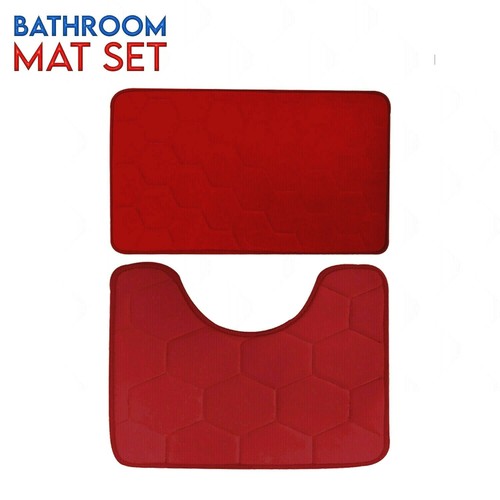 Juego de 2 alfombras antideslizantes súper absorbentes de agua para baño baño colchoneta de baño - Imagen 10 de 11