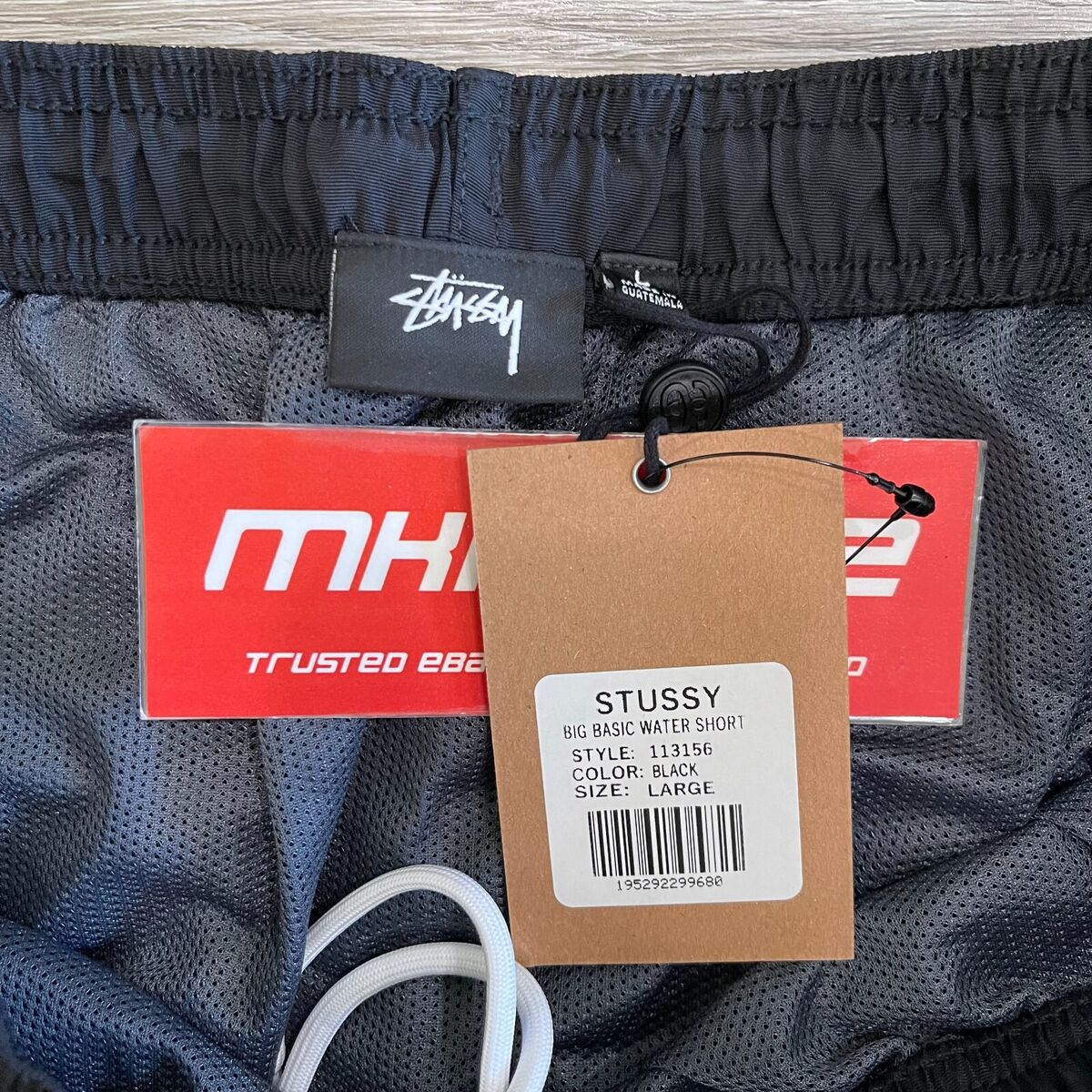 New Stussy Big Basic Water Short Black Nylon Swim Shorts New Stussy Big Basic Water Short Black Nylon Swim Shorts